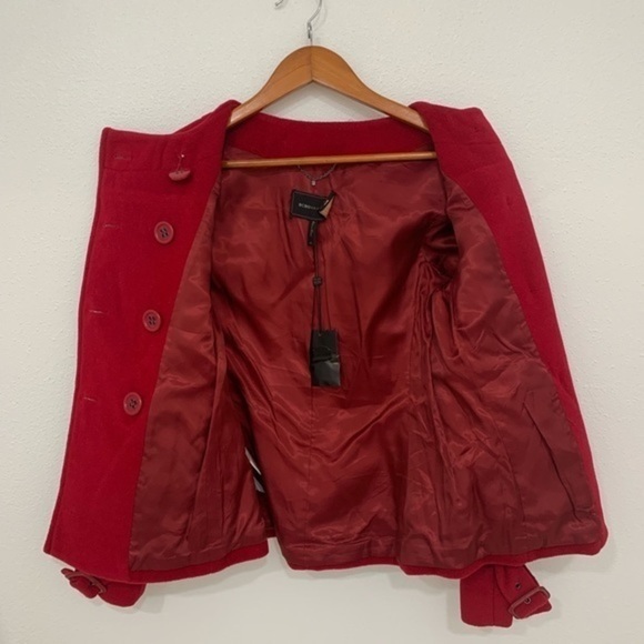 BCBGMaxazria Red Wool Double Breasted Peacoat Size XS/0 - Picture 6 of 10